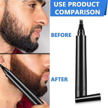 Groww+ Beard Pen Kit With Filler Pen & Beard Brush