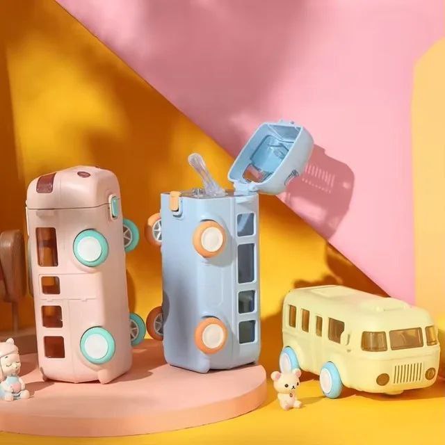 Whimsical Bus Buddy Water Bottle