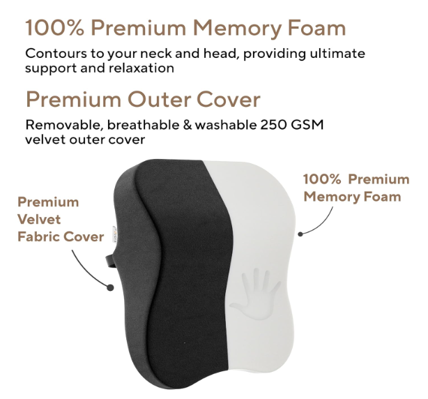 Comfort Drive Memory Foam Headrest Pillow