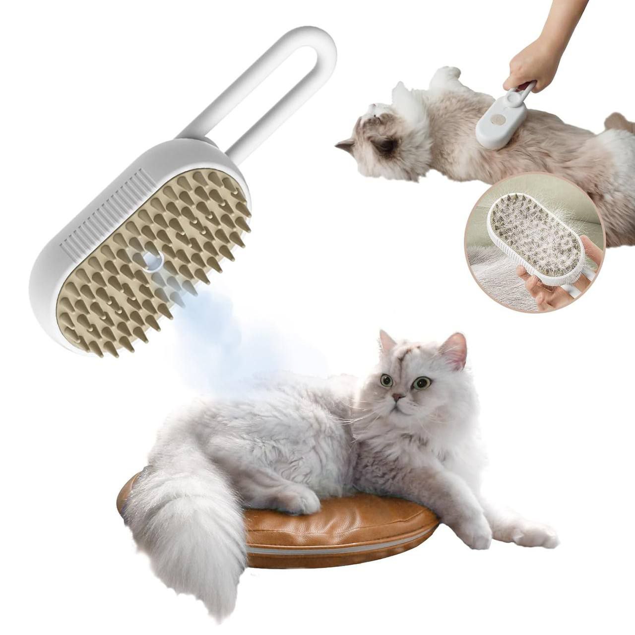 Purrfect Steam Groomer: 3-in-1 Cat & Dog Spa Brush