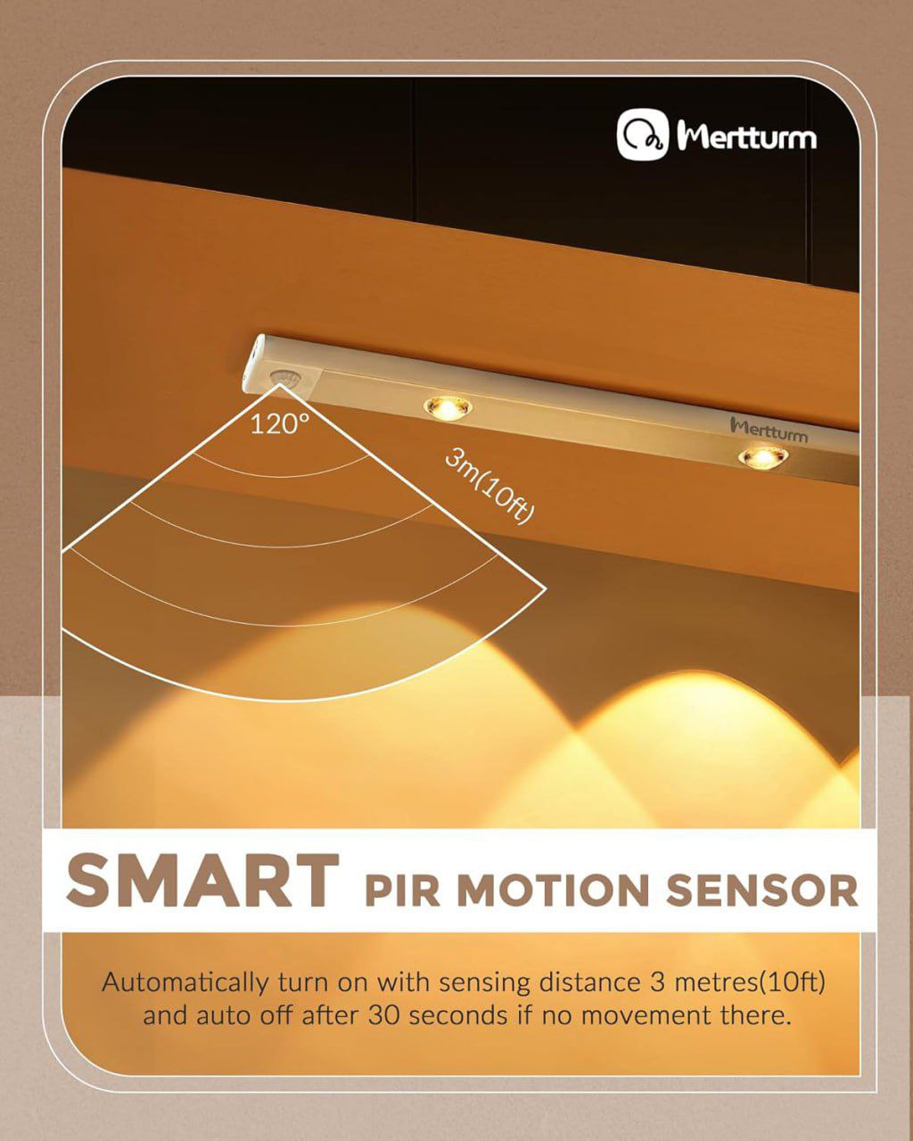 LuminaGlow Motion Sensor Cabinet Light