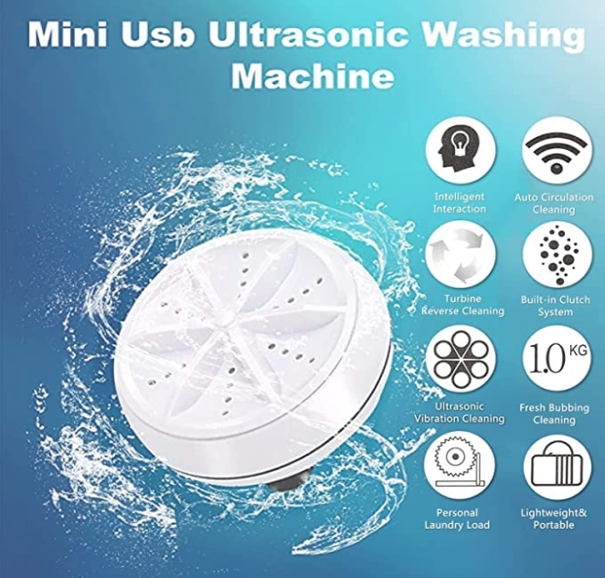 Ultraclean Mini Wave: Portable Ultrasonic Laundry Companion