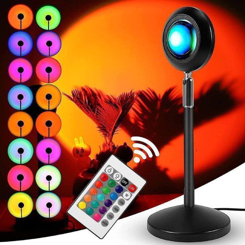 Tranquility: 16-in-1 Sunset Lamp with Remote Control